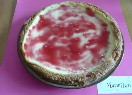 Cheesecake à la confiture de framboise
