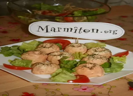 Bouchées de mousse de saumon