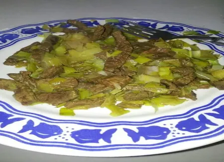 Boeuf sauté au poireau