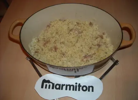 Riz au lard et aux oignons