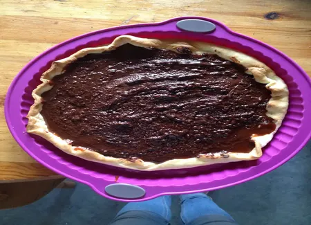 Tarte fondante caramel beurre salé - chocolat
