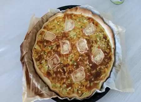 Tarte aux deux légumes et au chèvre