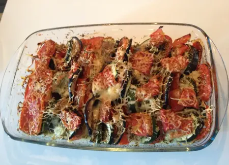 Tian de légumes à la mozzarella