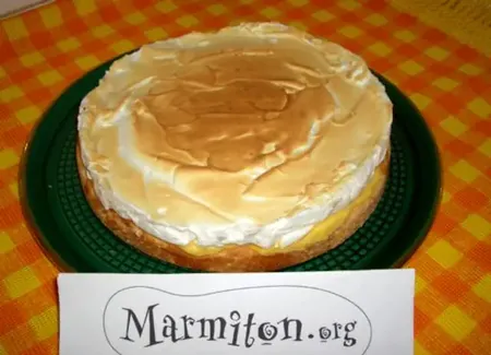 Tarte au citron meringuée moelleuse ( sans matière grasse !!)