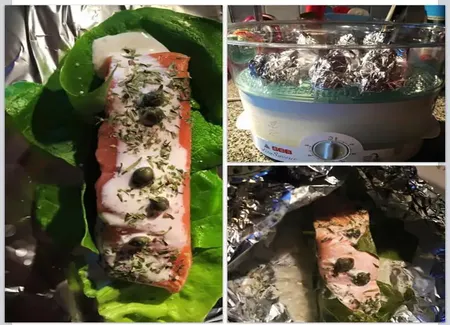 Papillotte de saumon à la crème