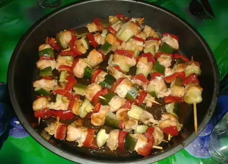 Brochettes de saumon