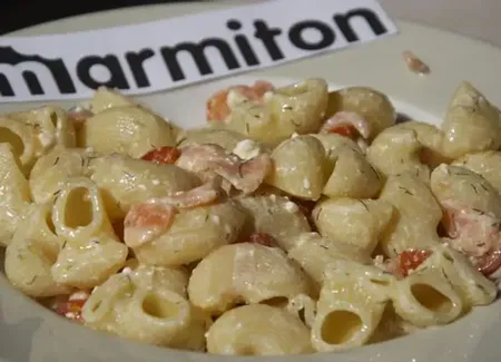 Pâtes au saumon et à la feta