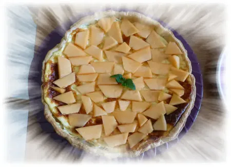 Tarte au fromage et au melon