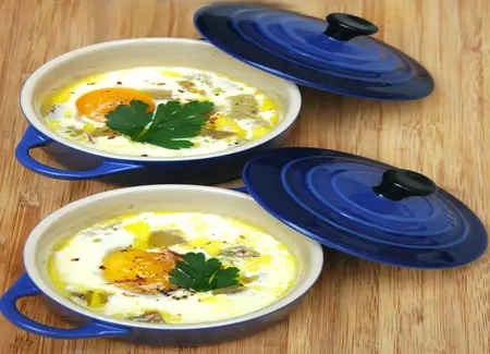 Oeufs cocotte au foie gras