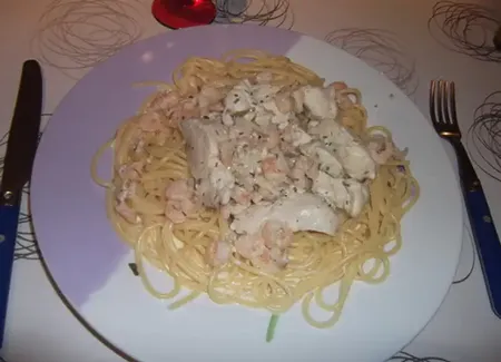Poulet aux crevettes