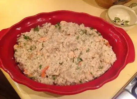 Risotto de saumon frais