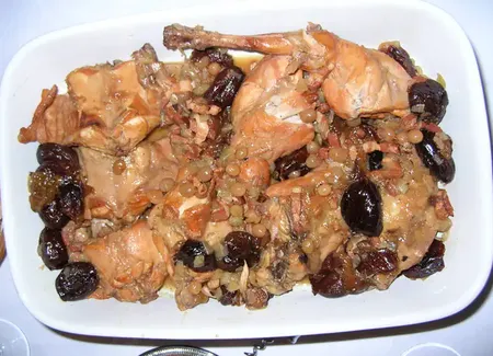 Lapin au cidre et aux pruneaux