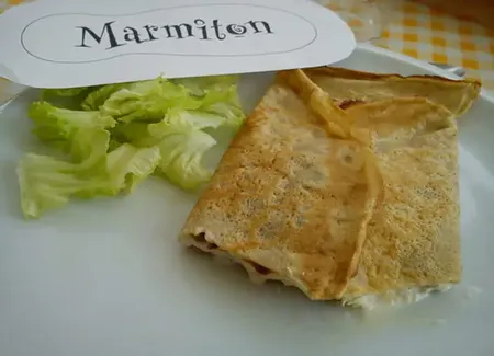 Crêpes au poulet et fromage frais