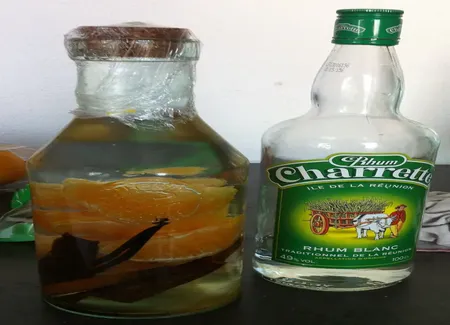 Rhum arrangé à l'orange, vanille et miel