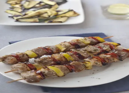 Brochettes porc chorizo citron