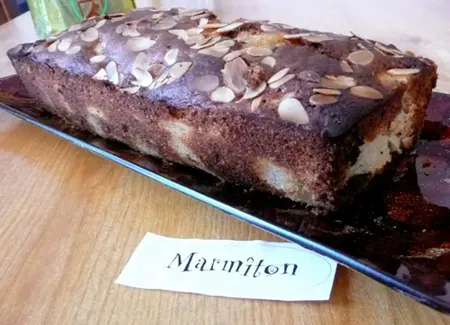 Cake poire, chocolat et amandes