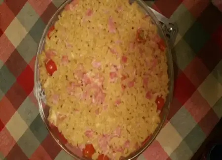 Gâteau de pâtes au jambon