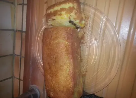 Cake aux pêches et au chocolat