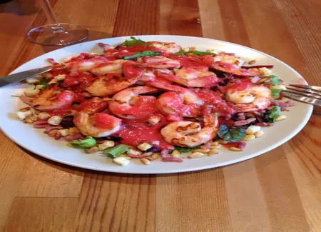 Salade de scampis aux lardons