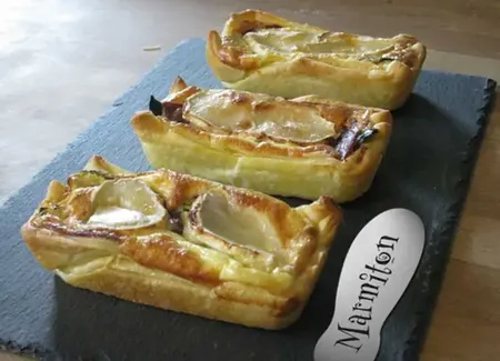 Tartelettes courgettes magret et chèvre