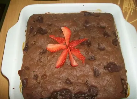 Brownie fondant chocolat bananes