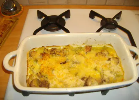 Gratiné de poireaux franc-comtois