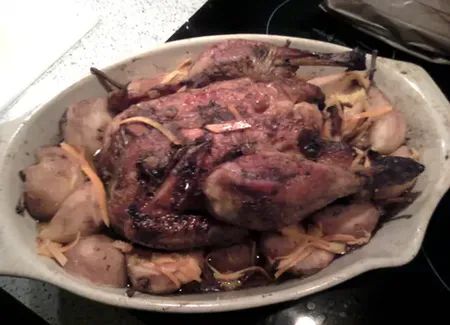 Chapon aux poires et épices