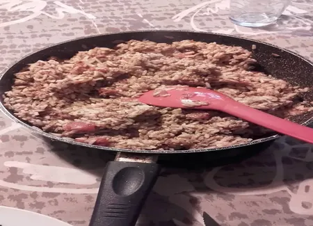 Risotto au boeuf et à la tomate