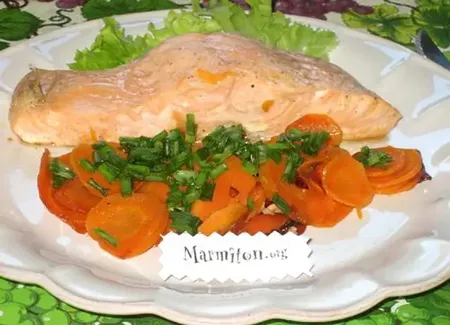 Saumon aux carottes caramélisées