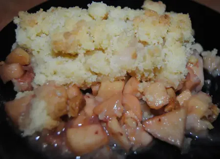 Crumble pommes et confiture