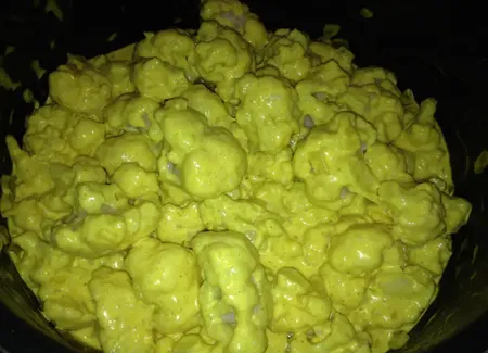 Chou fleur au curry et au lait de coco