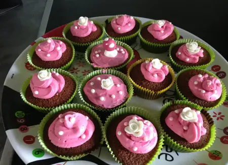 Cupcake chocolat amandes topping mascarpone