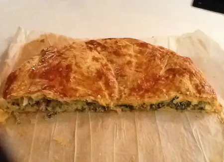 Tourte magique de camille aux épinards ricotta et veau haché