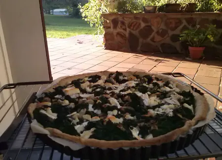 Tarte d'épinards et fromage de chèvre