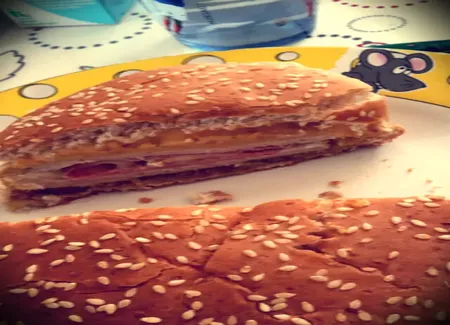Blue burger (burger au cordon bleu)