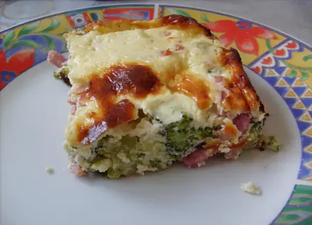 Flan aux brocolis et lardons