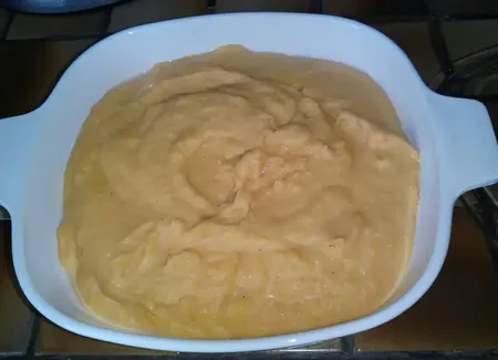 Purée de pommes de terre et patates douces
