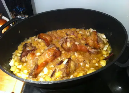 Manchons de canard, pomme et fenouil