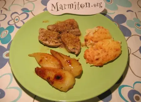Filet mignon de porc aux poires et au miel