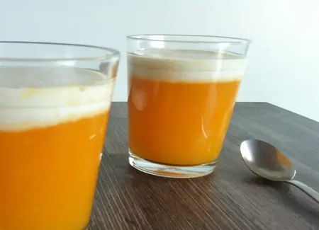 Cappuccino de courge et crème fouettée au gorgonzola