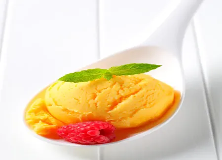 Sorbet facile aux pêches ou aux poires