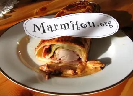 Feuilleté de filet mignon de porc aux lardons