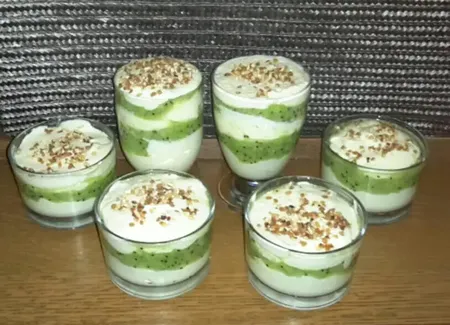 Mousse de mascarpone et kiwi