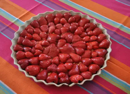 Tarte aux fruits (pâte aux petits beurre)
