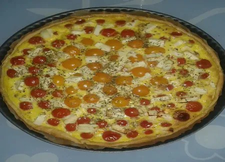 Tarte aux tomates cerises et feta