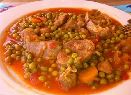 Sauté de veau aux petits pois