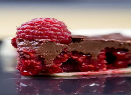 Tarte chocolat framboises