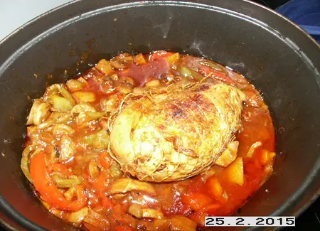 Rôti de dinde forestier en cocotte