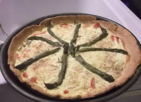 Tarte aux asperges vertes