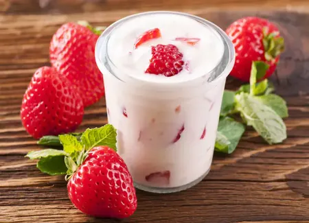 Yaourt glacé aux fraises